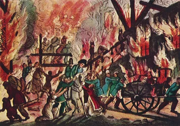 Moskovan palaminen: Suuri sotilas- ja ratsastusspektaakkeli, 1942