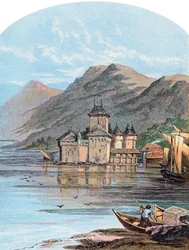 Chillonin linna, Genevejärvi, Sveitsi, 1864