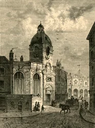 Pyhän Benet Finkin kirkko vanhasta näköalasta, 1897.