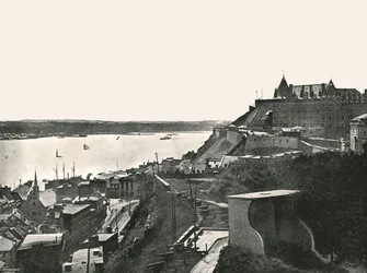 Citadelle ja St Lawrence -joki, Quebec, Kanada, 1895.