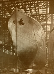 Cunard Aurania 14 000 tonnia Newcastle-On-Tynen osakkeilla, vuodelta 1930.