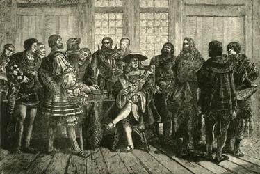 Keisari Maximilian aikalaistensa maineikkaimpien ympäröimänä 1508-1519, 1890.