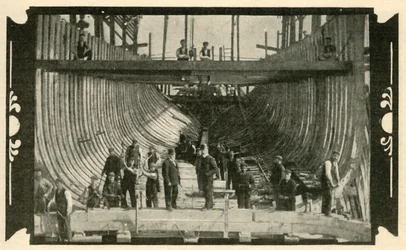 The English Vessel, Discovery, On The Stocks, 1901.