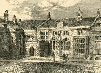 Hallin ulkopuoli, Charterhouse, n. 1872.