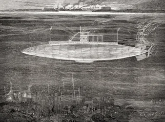 Ranskan laivaston sukellusvene Gustave Zédé, joka laskettiin vesille vuonna 1900.
