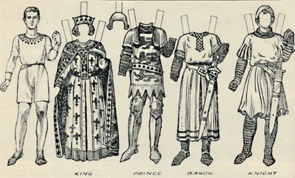 Brittiläisten pukujen galleria: Mitä miehet ja naiset käyttivät Henry III:n aikaan, n. 1934