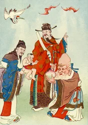 "Onnen, viran ja pitkäikäisyyden jumalat", 1922.