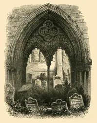Suuri portaali, Crowland Abbey, 1898.
