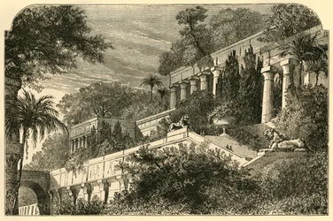 Muinaisen Babylonin riippuvat puutarhat, 1890.
