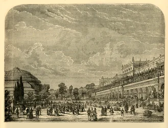 Puutarhanhoitopuutarha ja näyttelyrakennus, noin 1876