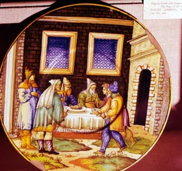 Pääsiäisen instituutti, italialainen keramiikkalevy Urbinosta, c1540-1545