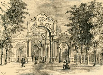 Italian Walk, Vauxhall Gardens, 1878.