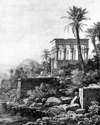 Kioski, Philae-temppeli, Egypti, 1881
