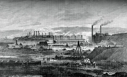 Landore Siemensin terästehdas, c1880