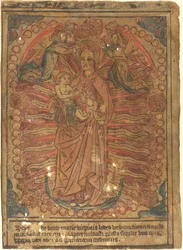 Madonna ja lapsi rosarissa, n. 1490.