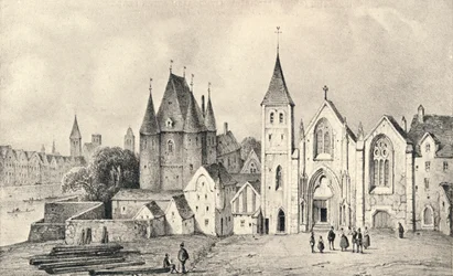 Maison du Lieutenant ja St Landryn kirkko vuonna 1540, 1915