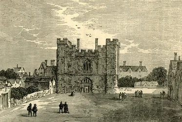 Pyhän Johanneksen Jerusalemin luostari, Clerkenwell - portti lännestä, n. 1872.