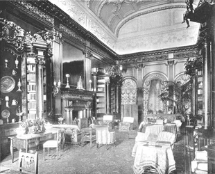 Aamuhuone Tring Park Mansionissa, Hertfordshire, 1894.