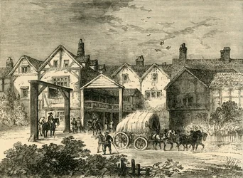 Old Tabard Inn, 1700-luvulla, vuodelta 1878.