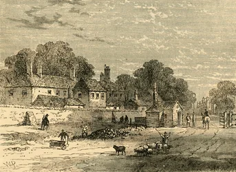The Old Turnpike, Kensington, vuonna 1820, c1876.