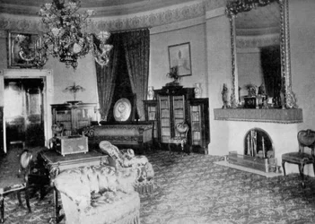 Ovaali olohuone Valkoisessa talossa, Washington DC, USA, 1908