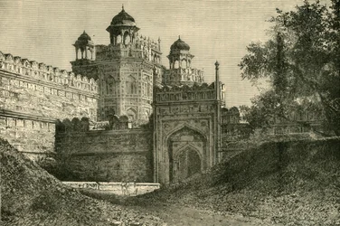 Mogul-keisarien palatsi, Delhi, 1890.