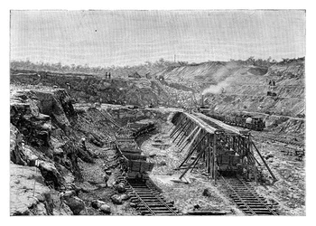 Panaman kanava rakenteilla, 1890
