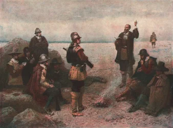 Pilgrim Fathers, c1869, c1902.