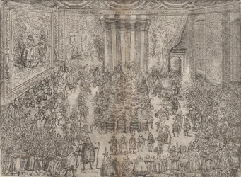 Princely Meal Die Fürstliche Mahlzeit, sarjasta, joka kuvaa Wolfgan häitä..., 1614.