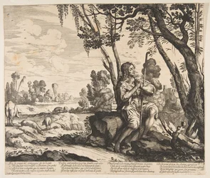 Tuhlaajapoika vartioi sikoja, n. 1636.