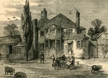 The Queens Head and Artichoke., c1876.