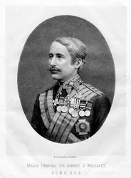Oikea kunniallinen Garnet Joseph Wolseley, Britannian sotamarsalkka, 1880