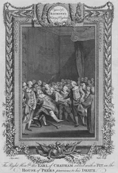 The Right Honorable Earl of Chatham sai kunnon Peersin talossa, c1787