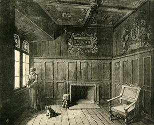 Huone Edinburghin linnassa, jossa James VI. Syntynyt, 1890.