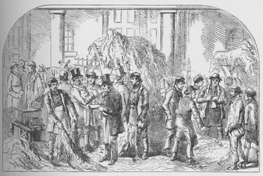 The Skin Market, Bermondsey, 1800-luvun puolivälissä, n. 1840, 1912
