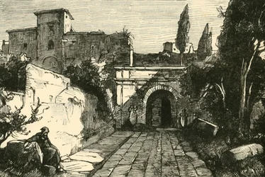 Scipioiden hauta Roomassa, 1890.