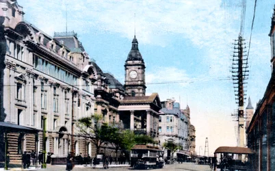 Kaupungintalon uusi laajennus, Melbourne, Australia, 1912