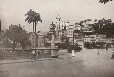 Praca da Glorian ohi kulkeva raitiovaunu, 1914