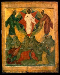 Jeesuksen kirkastus, venäläinen ikoni, 1500-luvun alku