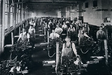Yhdysvaltain hallituksen painotoimistolla on myös 126 valukonetta, 1916