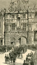 Dekaanille esitellyt vierailijat: siirtomaa- ja intialaiset vierailijat Canterburyssa, 1886.