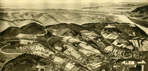 Wienerwald Road, Wien, Itävalta, vuodelta 1935.