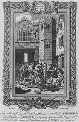 Kuuluisa Jacob Van Ardevelt, jonka väkijoukko murhasi julmasti Gentissä, noin 1787