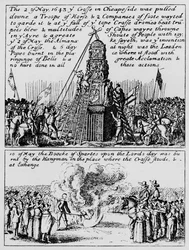 Cheapside Crossin tuhoutuminen ja urheilukirjan polttaminen, toukokuu 1643 1903