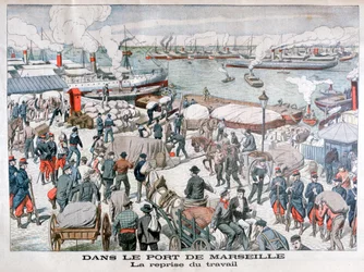 Marseillen sataman satamatyöntekijöiden lakko päättyi Ranskassa 1904