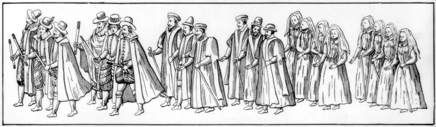 Uskolliset alamaiset, jotka johtivat kulkuetta Elizabethin hautajaisissa, 1603 1901