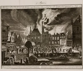 Amsterdamin vanhan kaupungintalon tulipalo Hollannissa 7. heinäkuuta 1652
