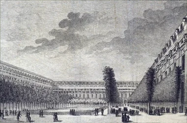 Palais Royalin puutarha Pariisissa.