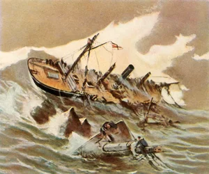 Tykkilaiva Iltis on haaksirikkoutunut, 1896, 1936.