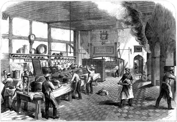 Keittiö Charterhouse Schoolissa, Godalmingissa, Surreyssa, 1867